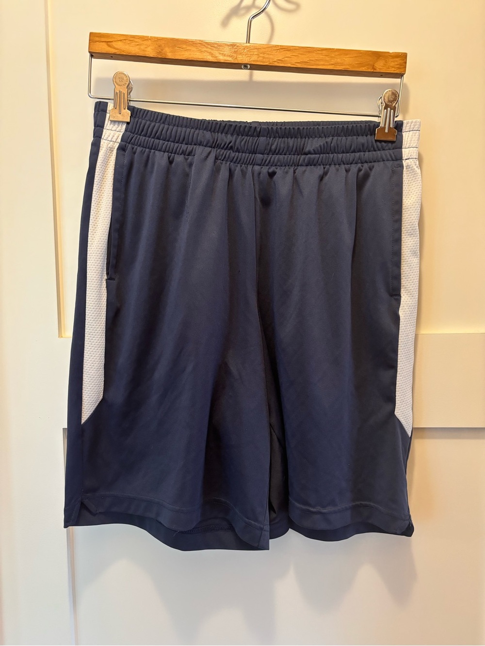 tek gear Navy Shorts with White Side Panels